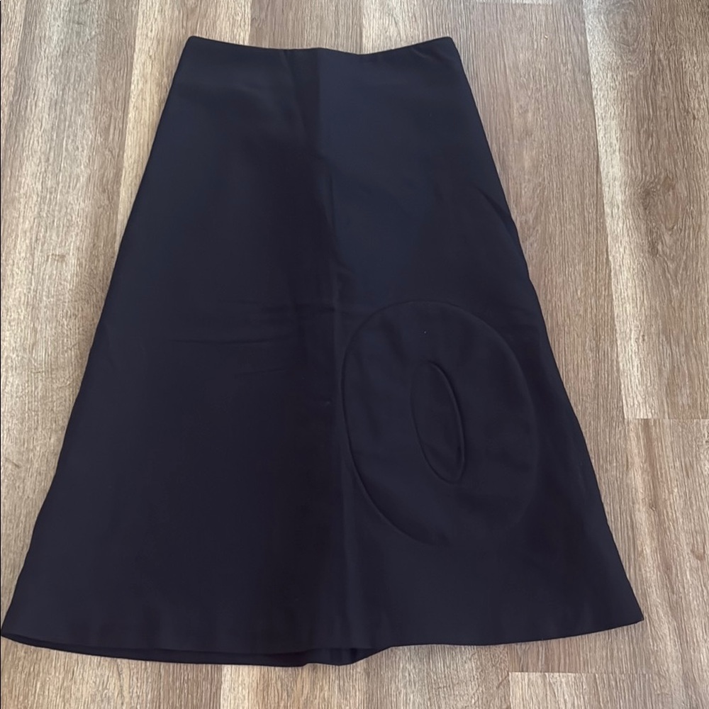 Classic Black A-Line Midi Skirt